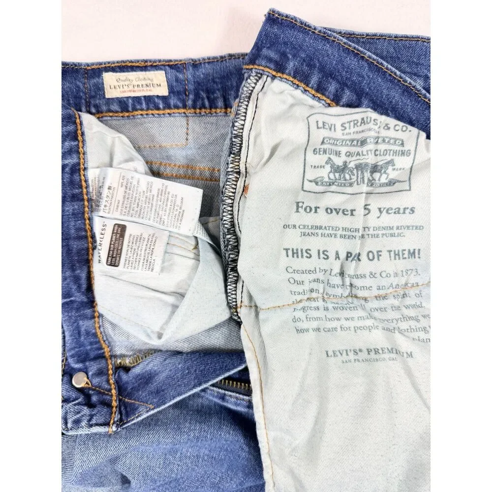 Levi's Premium 514 Straight Jeans Men's W34 L30 Blue Stretch Water<Less Denim